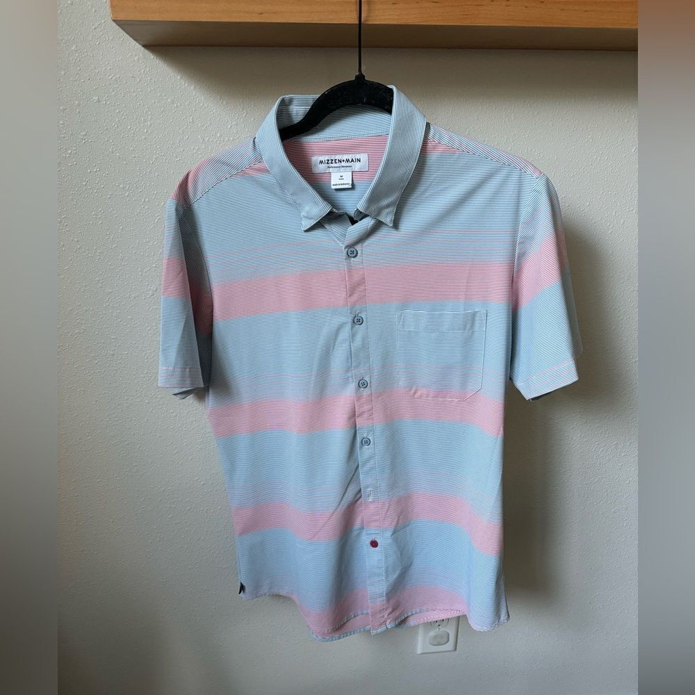 MENS MIZZEN & MAIN SHIRT SIZE MEDIUM